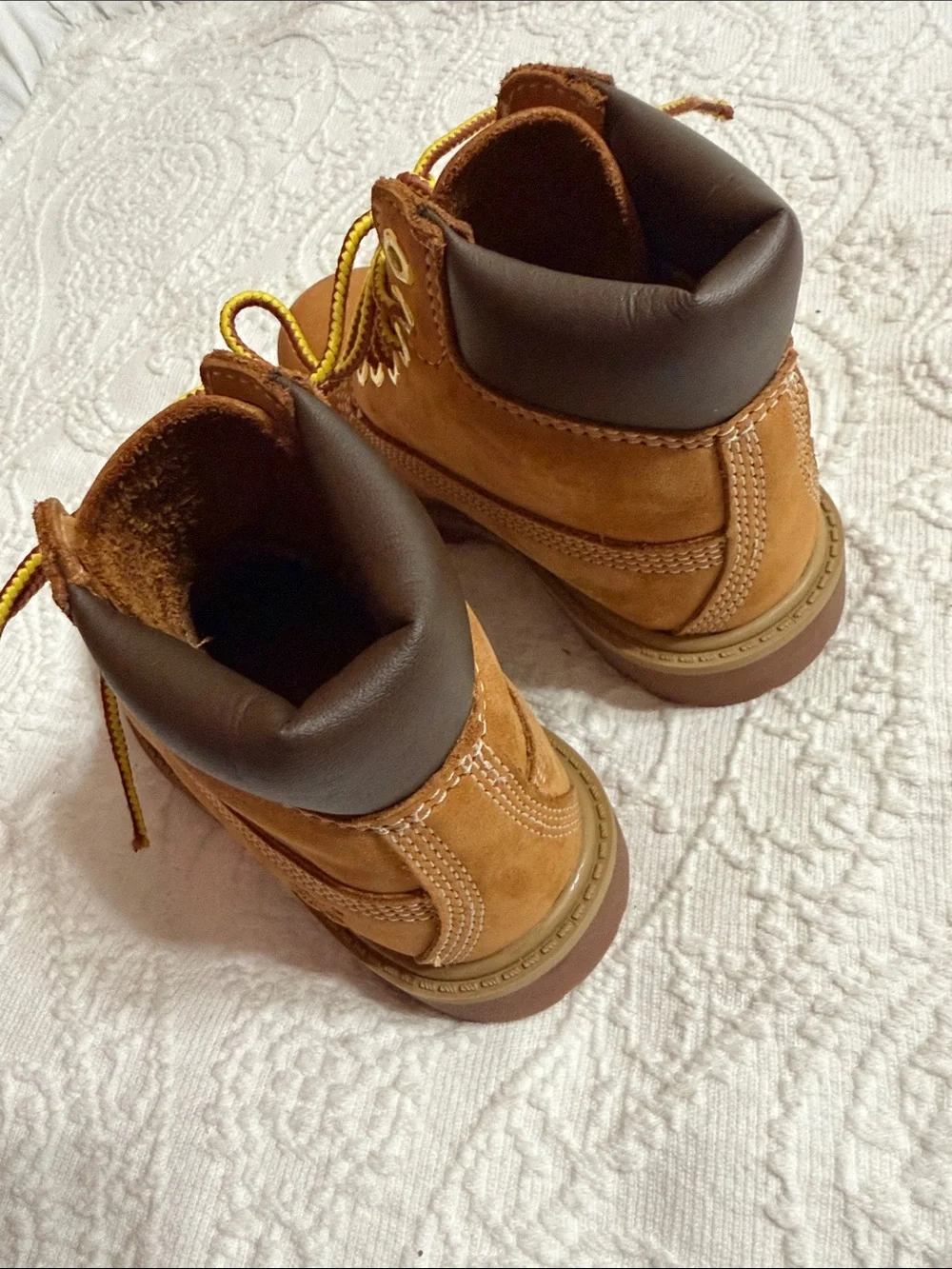 Timberland Boots Kids Size 10 (Toddler) Rust-Brown Lug Sole Lace Up Boot